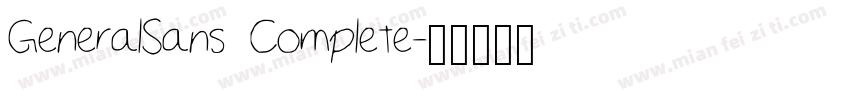 GeneralSans Complete字体转换
